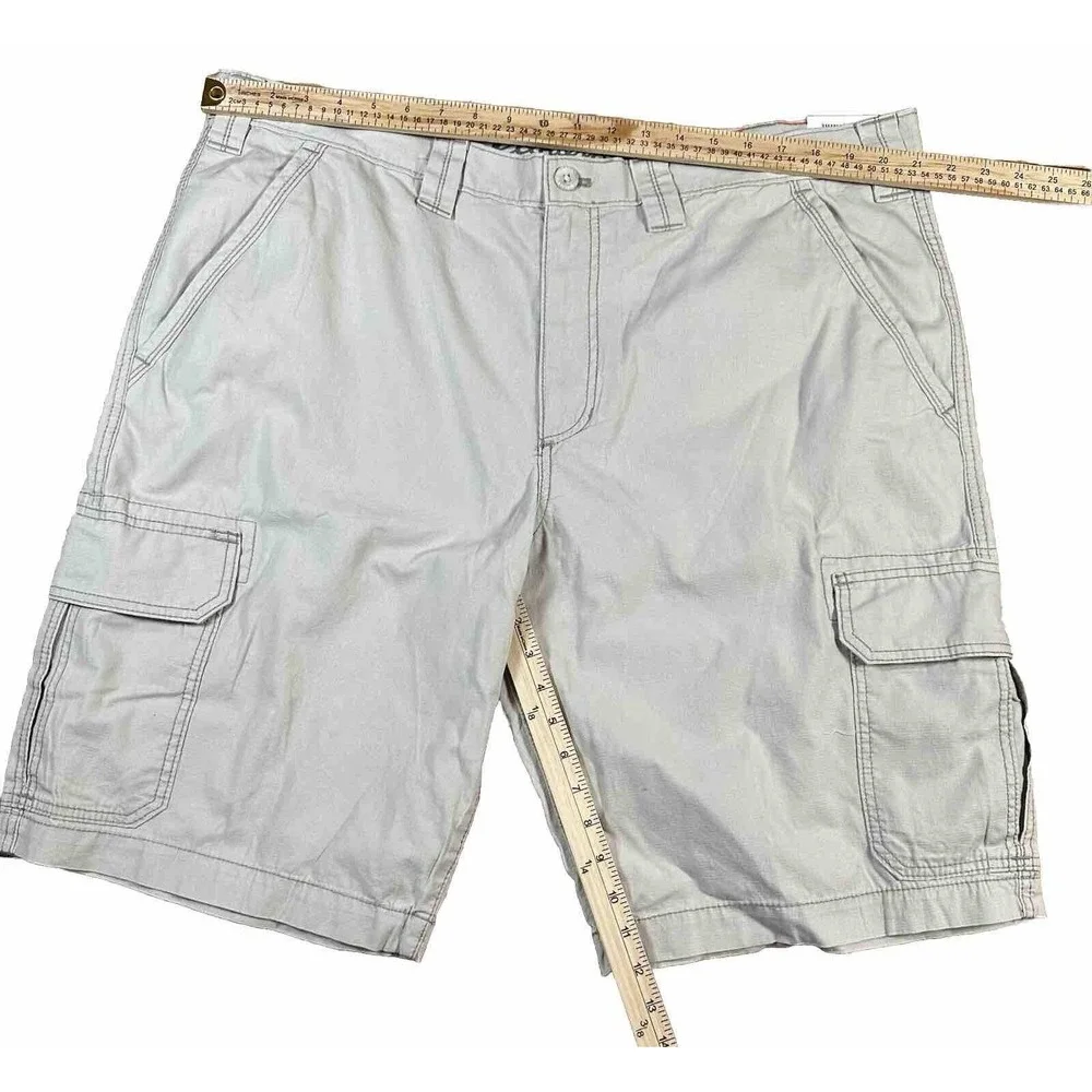 Eddie‎ Bauer Ripstop Cargo Shorts Mens Size 42 Deep Olive Cotton Relaxed